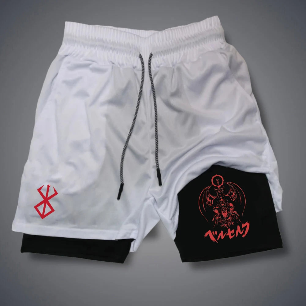 2 in 1 Compression gym shorts