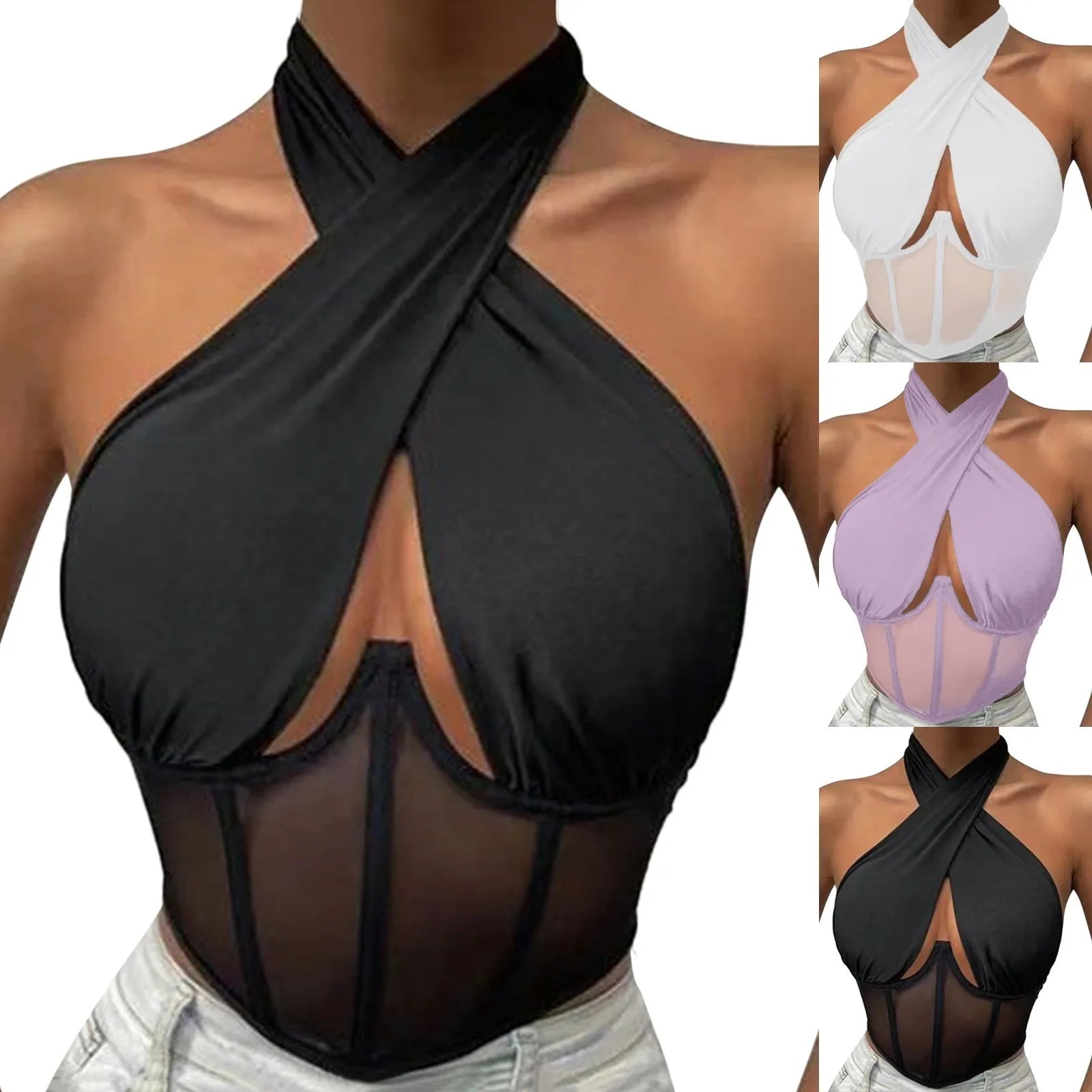 Sleeveless Fishbone Corset Vest