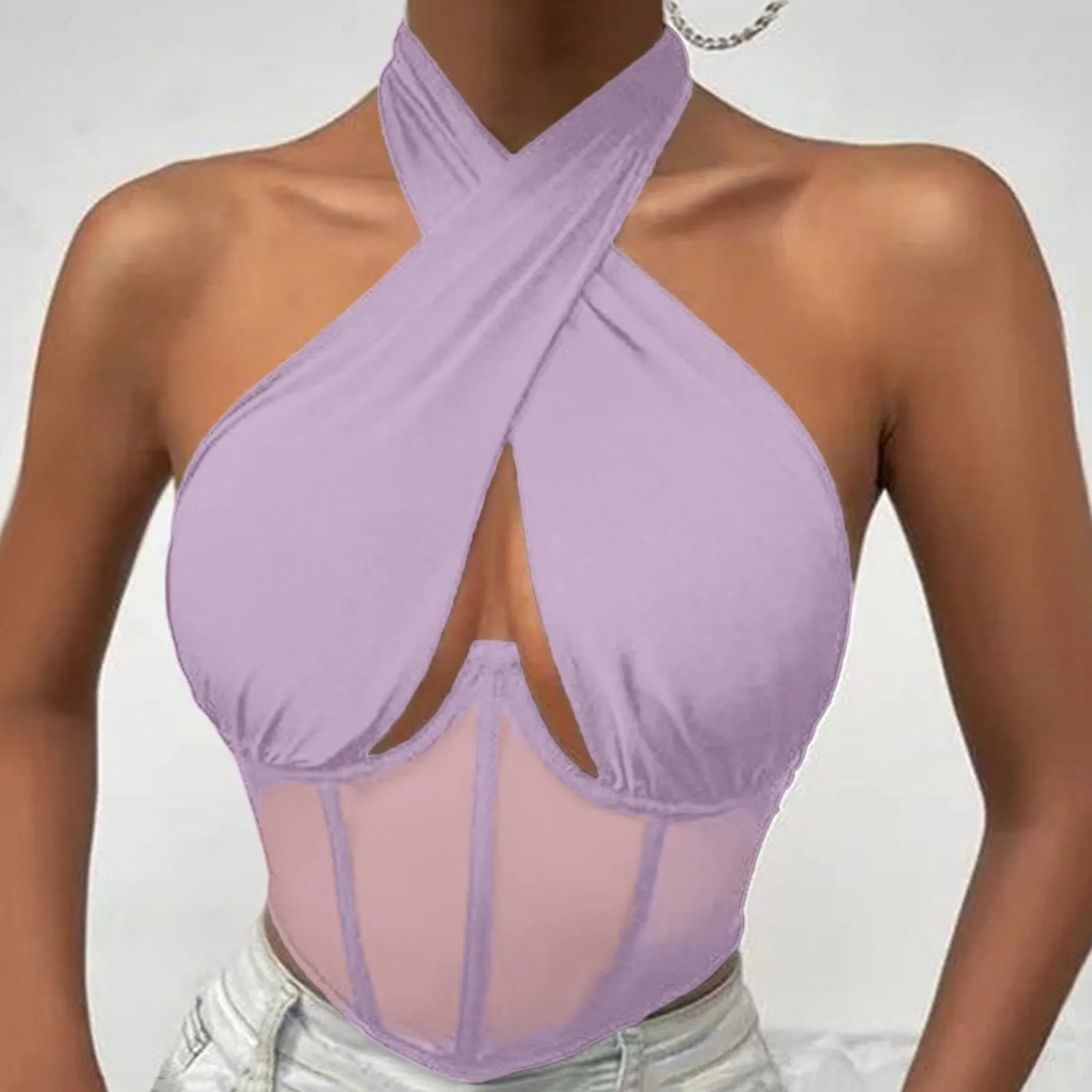 Sleeveless Fishbone Corset Vest
