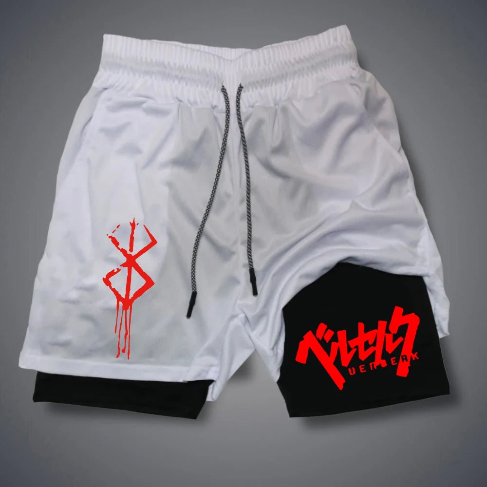 2 in 1 Compression gym shorts
