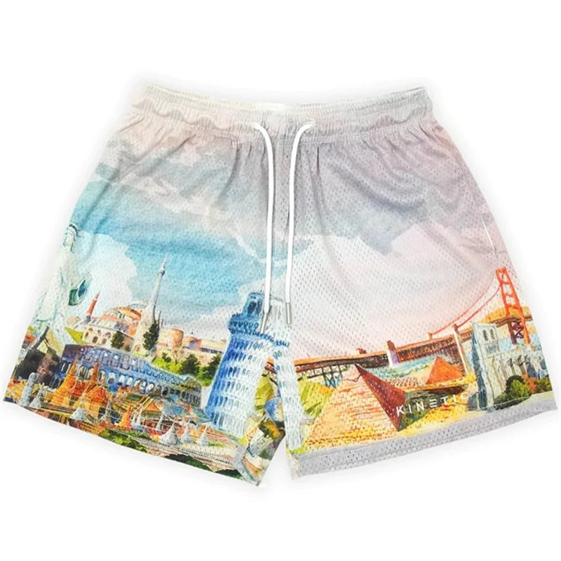Embroidery gym shorts