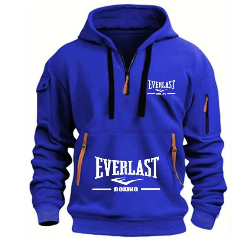 Men's Casual Hoodie Multi-pocket Sports Long-sleeve Sweatshirt