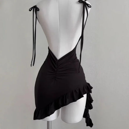 2026 Sexy Sleeveless Backless Mini party dress