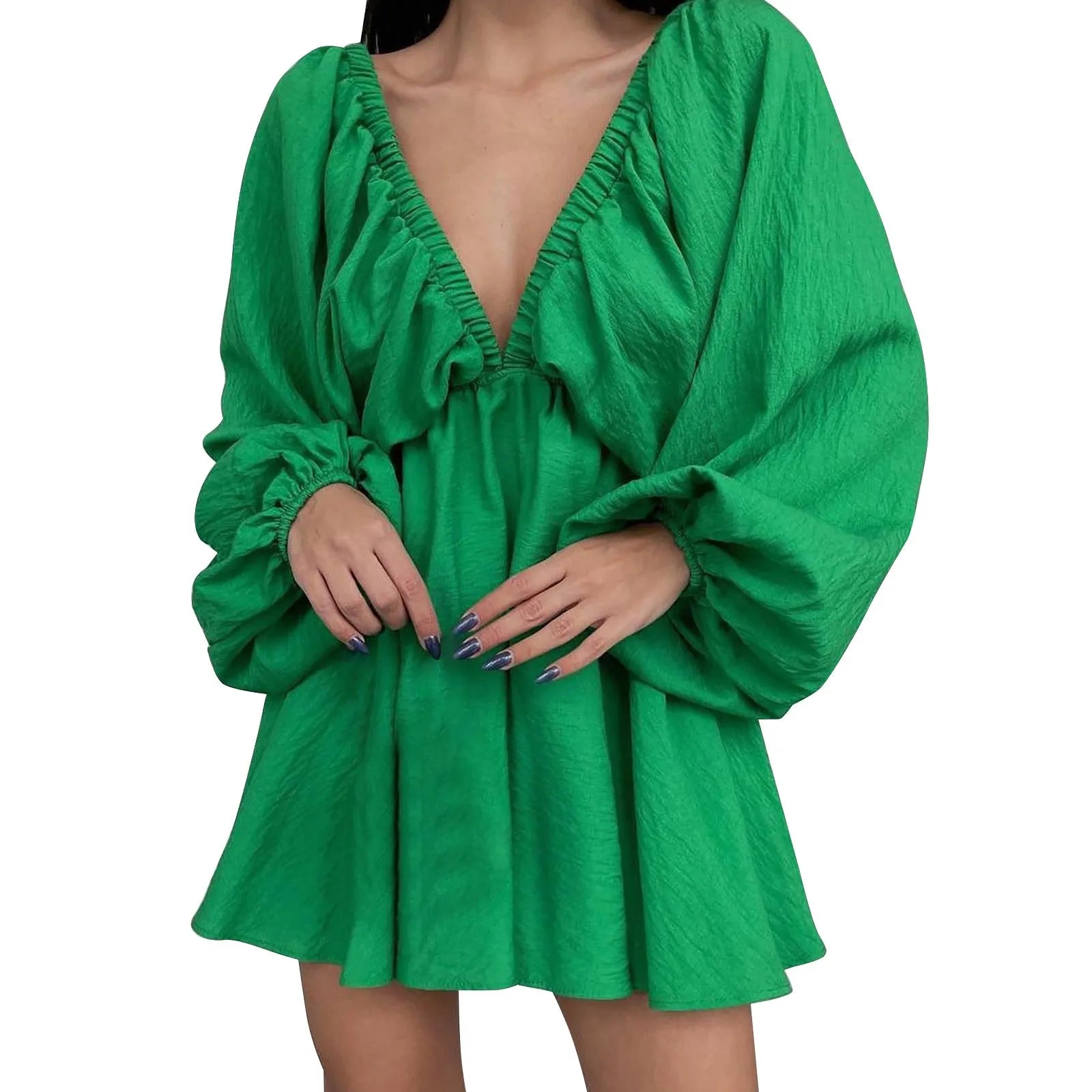 Deep V Neck Dress