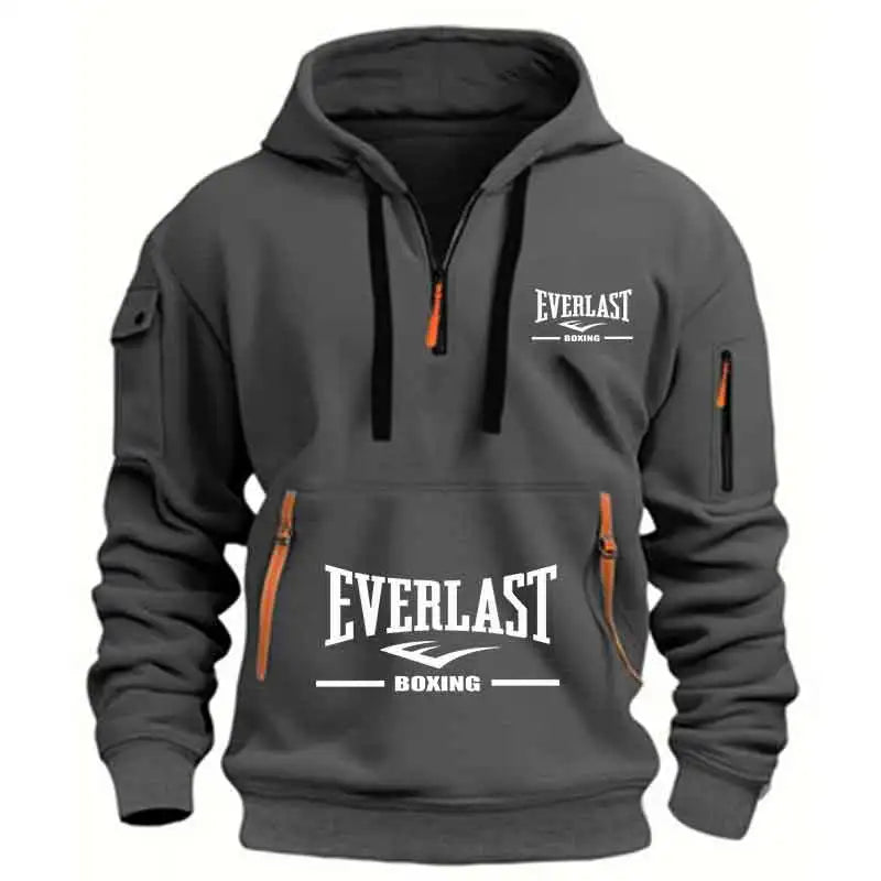 Men's Casual Hoodie Multi-pocket Sports Long-sleeve Sweatshirt