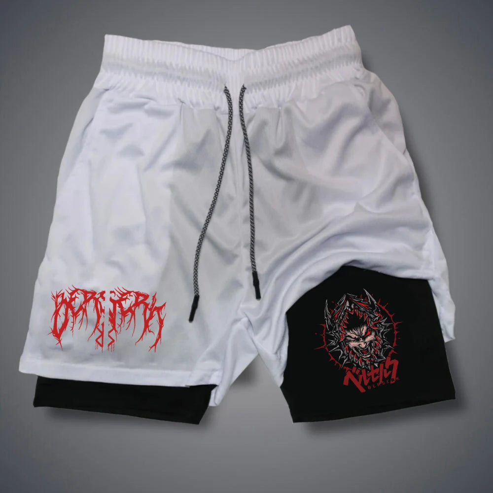 2 in 1 Compression gym shorts